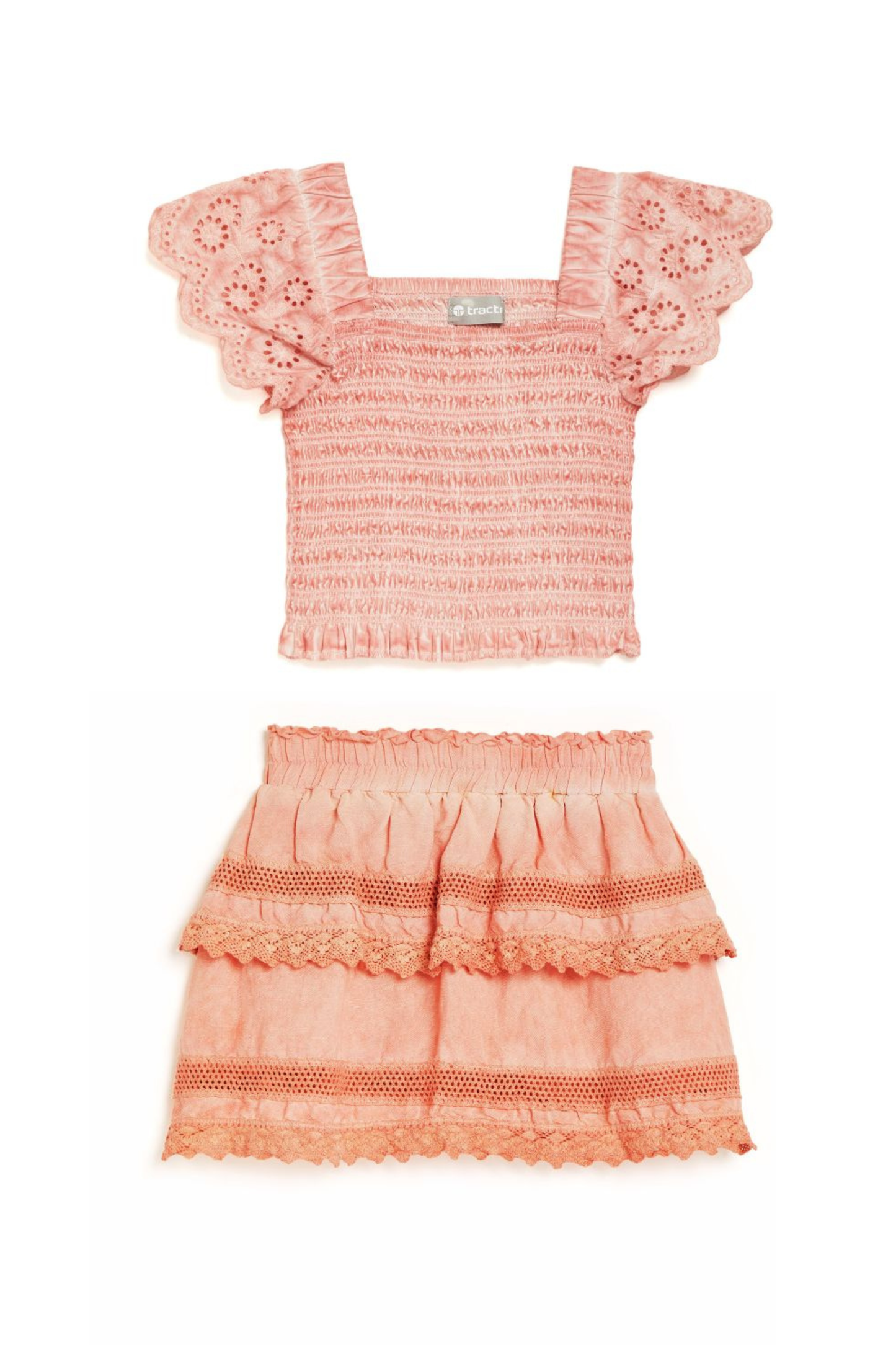 Smoking Top Ruffle Skirt Set