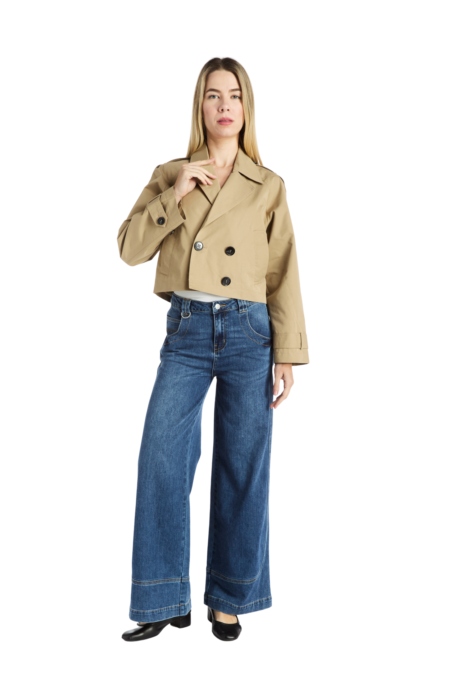 Cropped Trench Coat