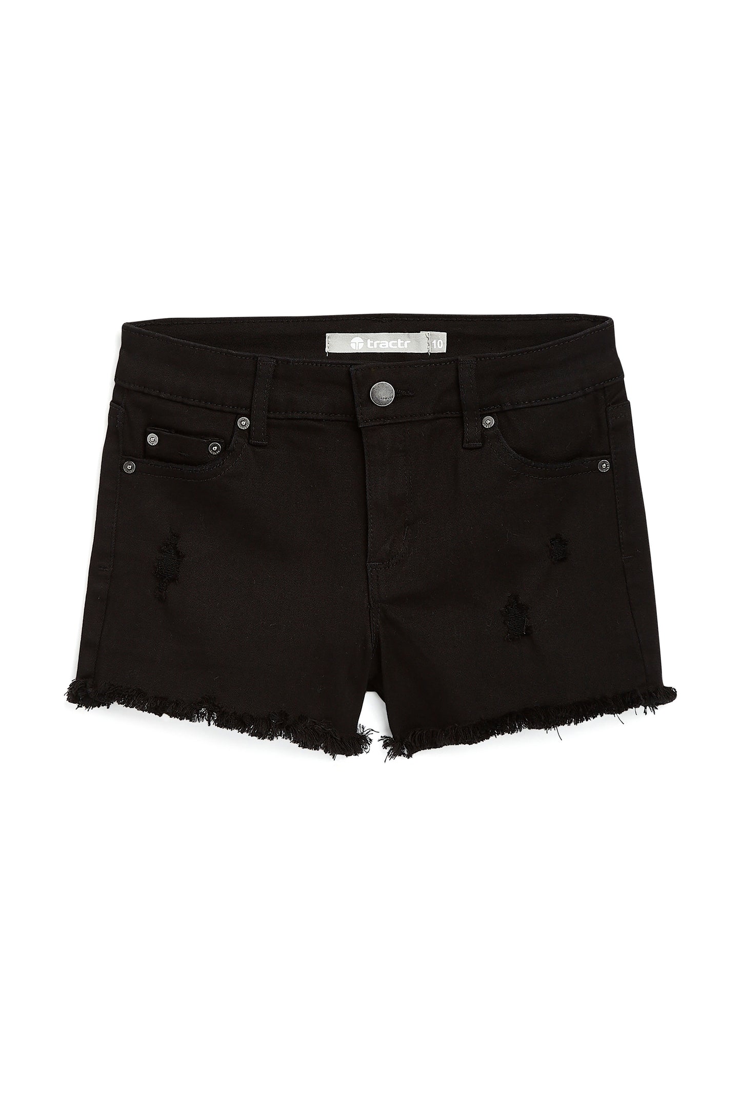 Brittany - 5 Pockets Fray Shorts With Destruction