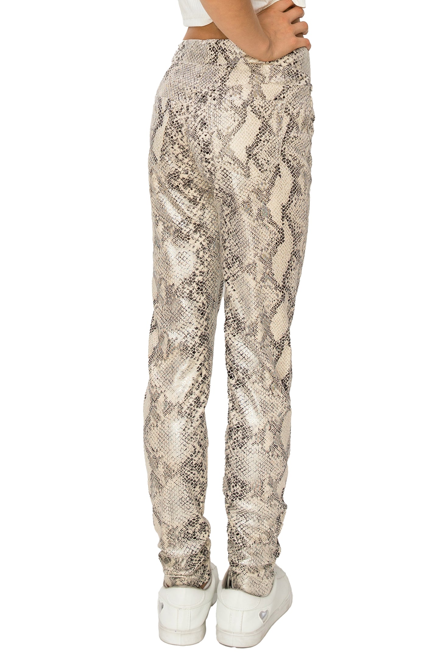 Verna - Snake Print Pull On Skinny