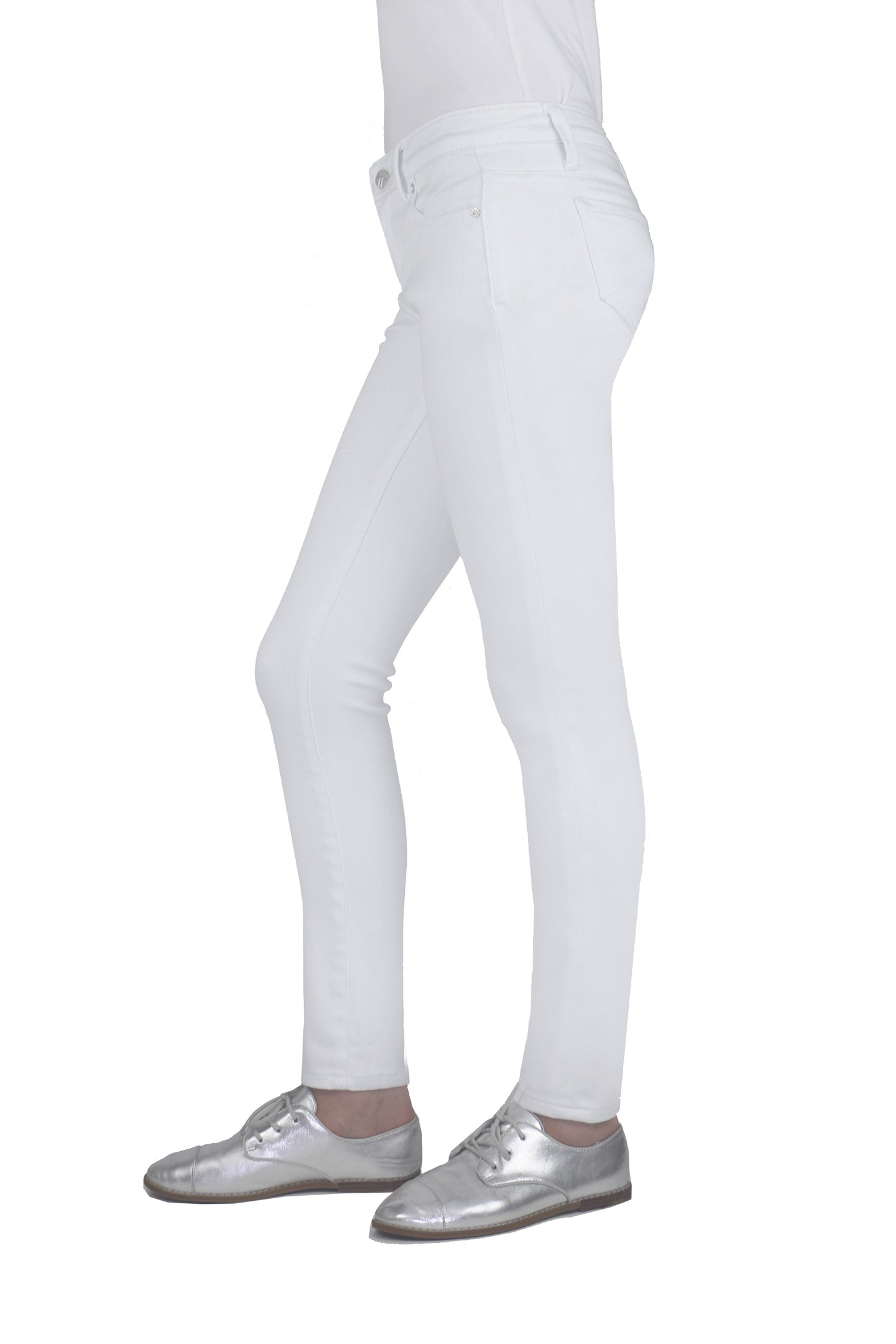 Diane - Basic Mid-Rise Skinny Jegging In White