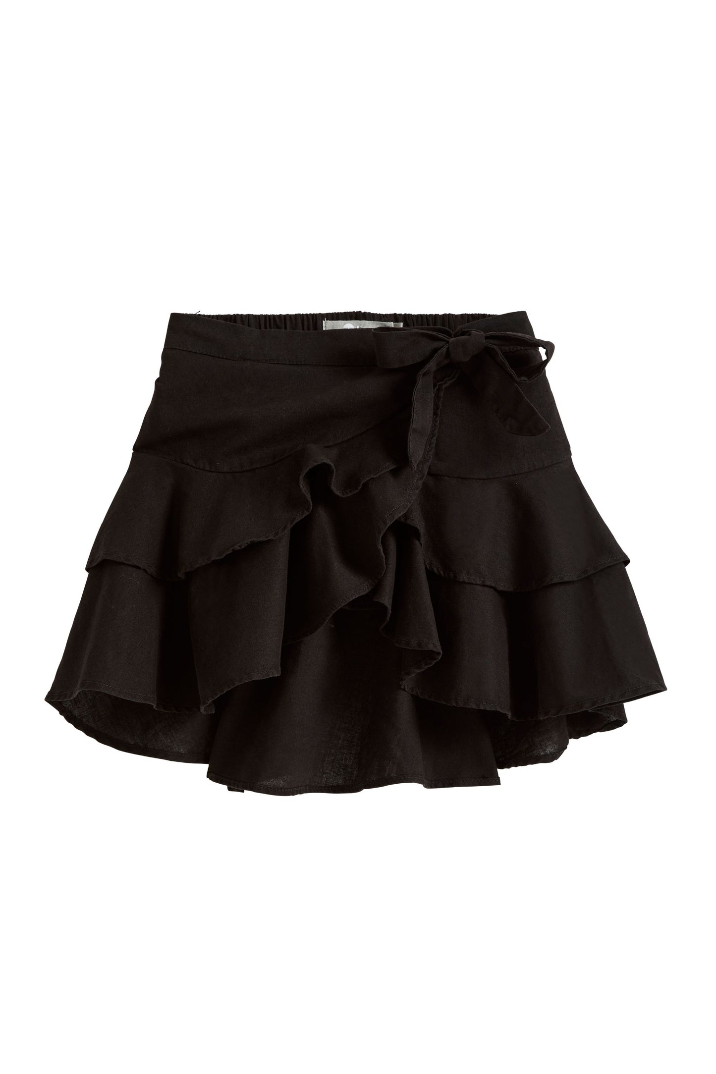 Ruffled Tier Self Tie Skirt