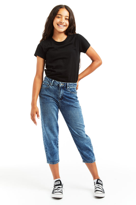 High Rise Crop Barrel Jeans