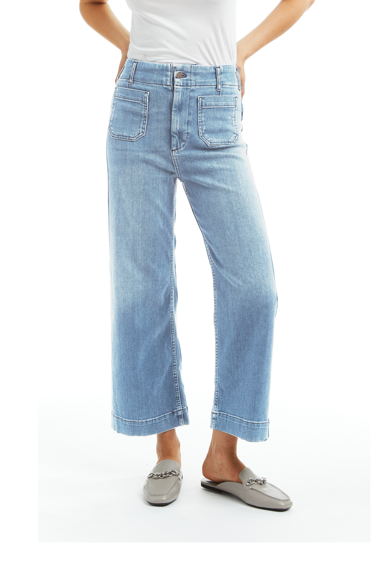 Patch Pocket Wide Leg