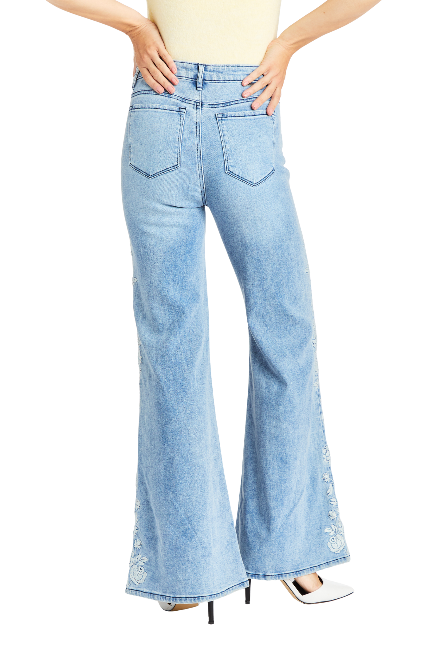 Embroidery Floral Flare