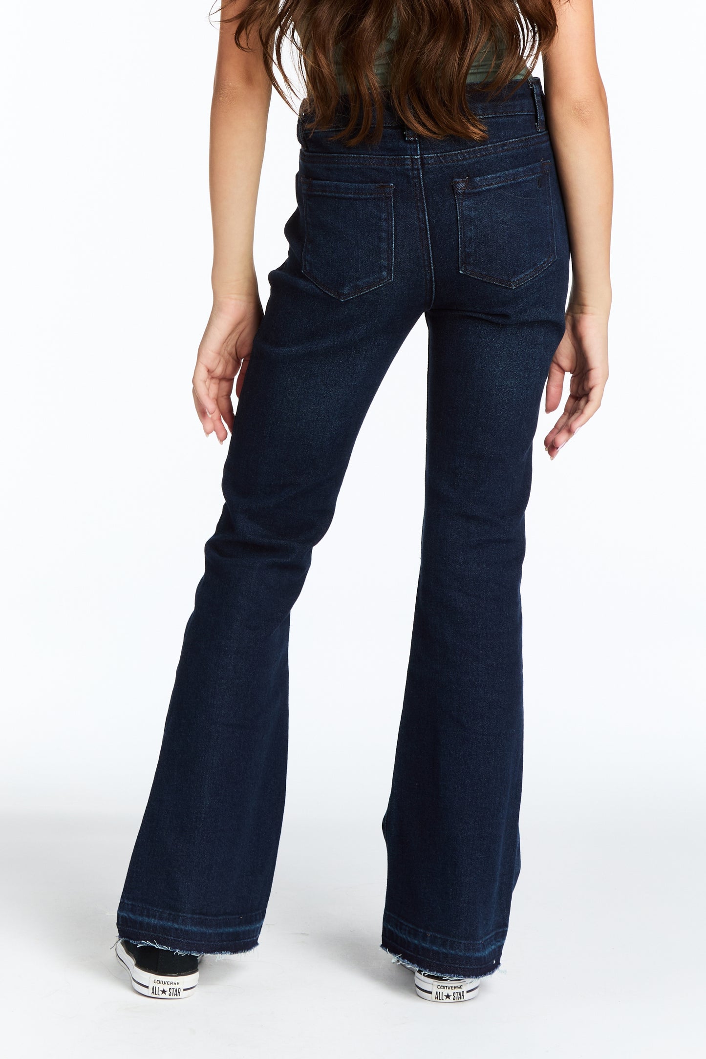 Mid Rise Released Hem Flare