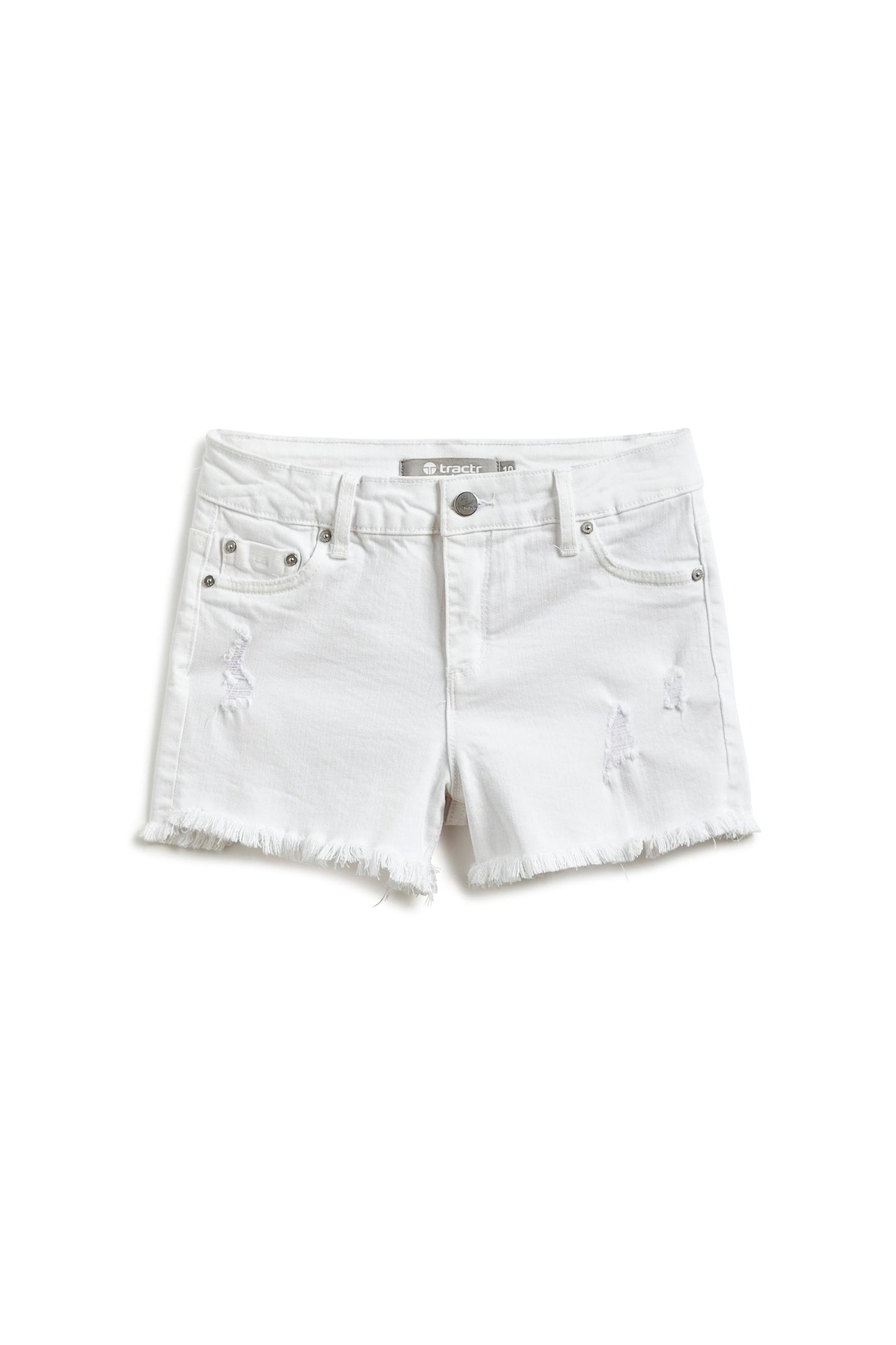 Five Pocket Fray Hem Shorts
