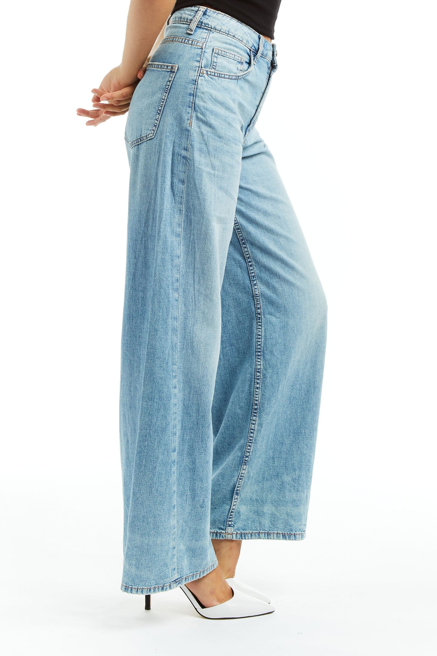 Wide Leg With Curved Outseam