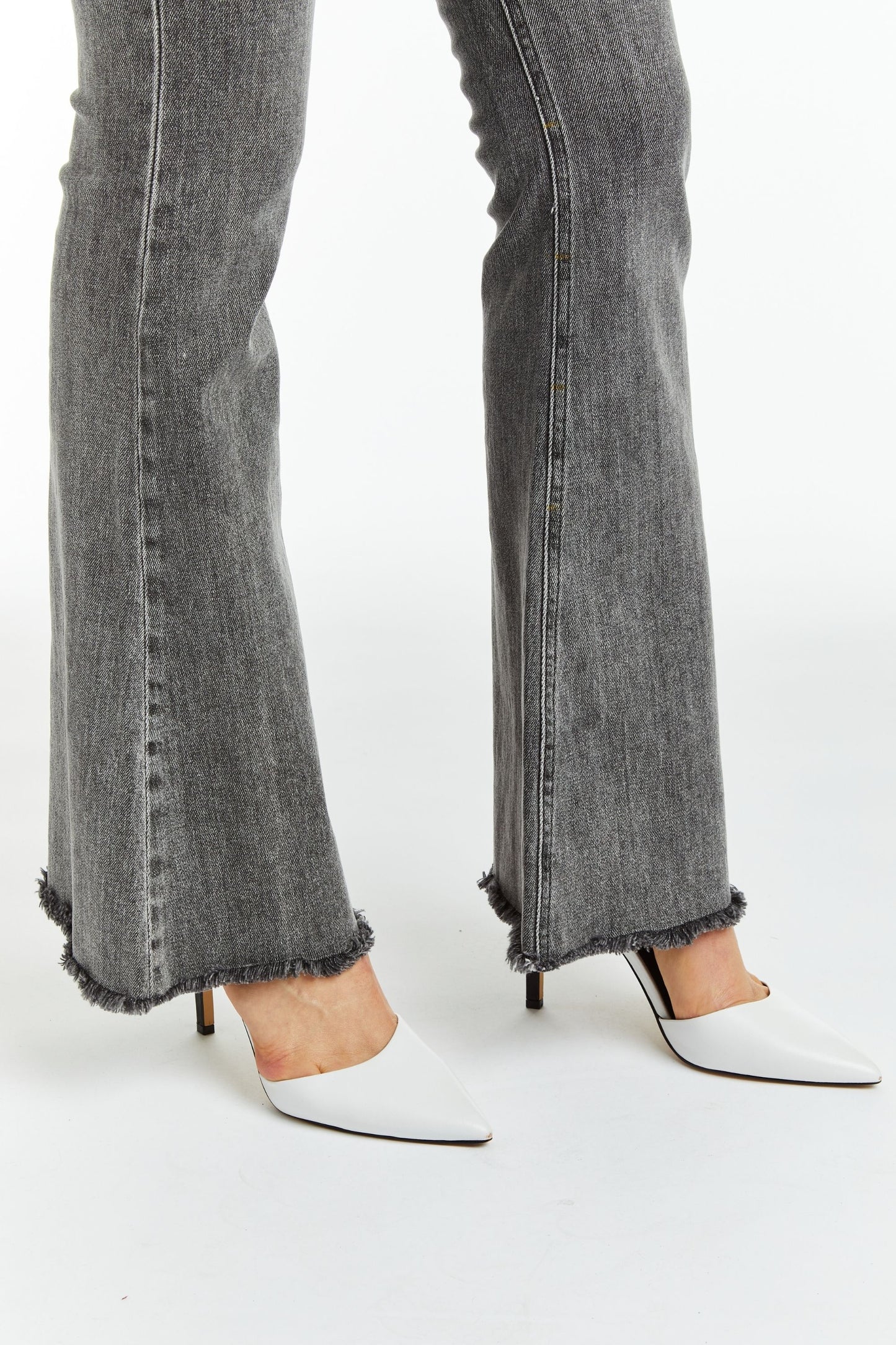 Mid Rise Flare In Grey