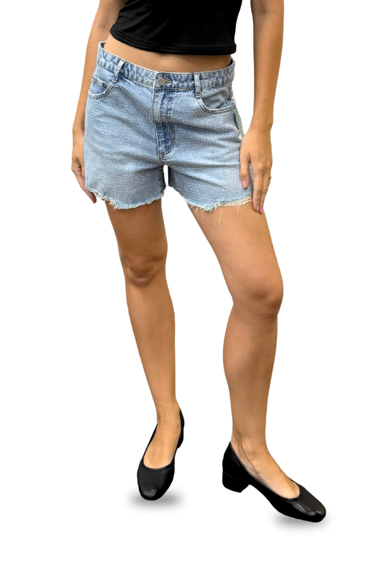 Micro Clear Rhinestone Shorts