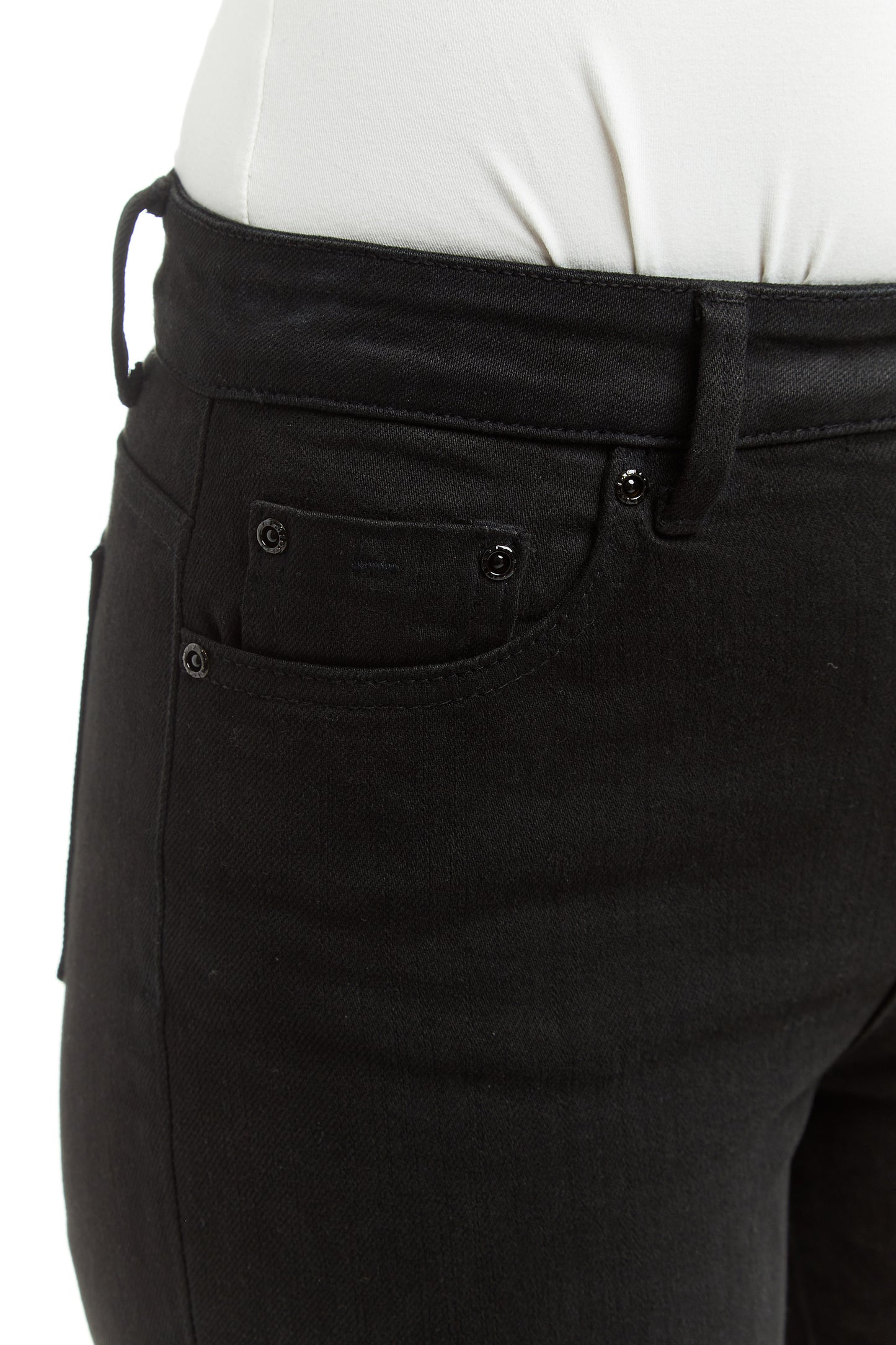 High Rise Loose Flare In Black