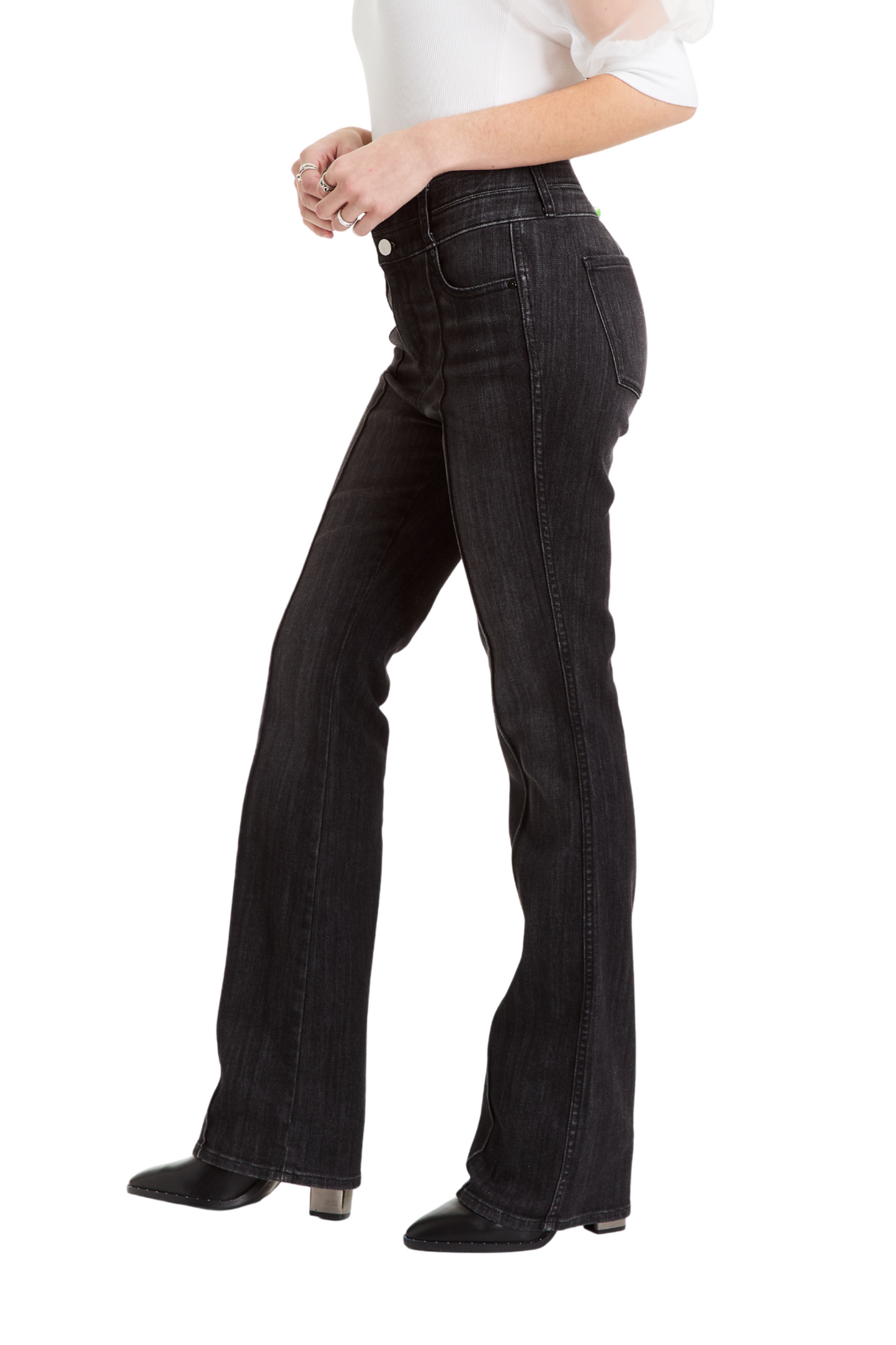 Double Waisted Pintuck Flare