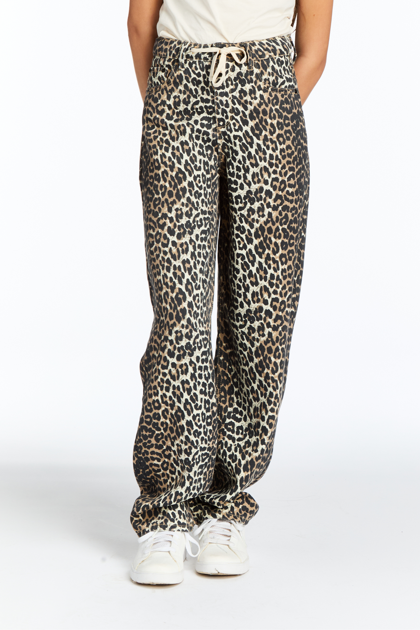 Leopard Print Slight Barrel With Drawstring