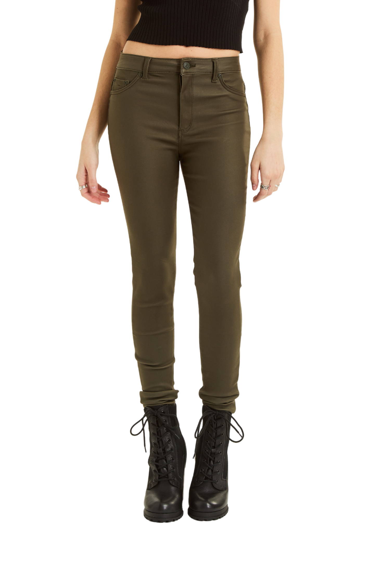 Nina - High Rise Coated Skinny