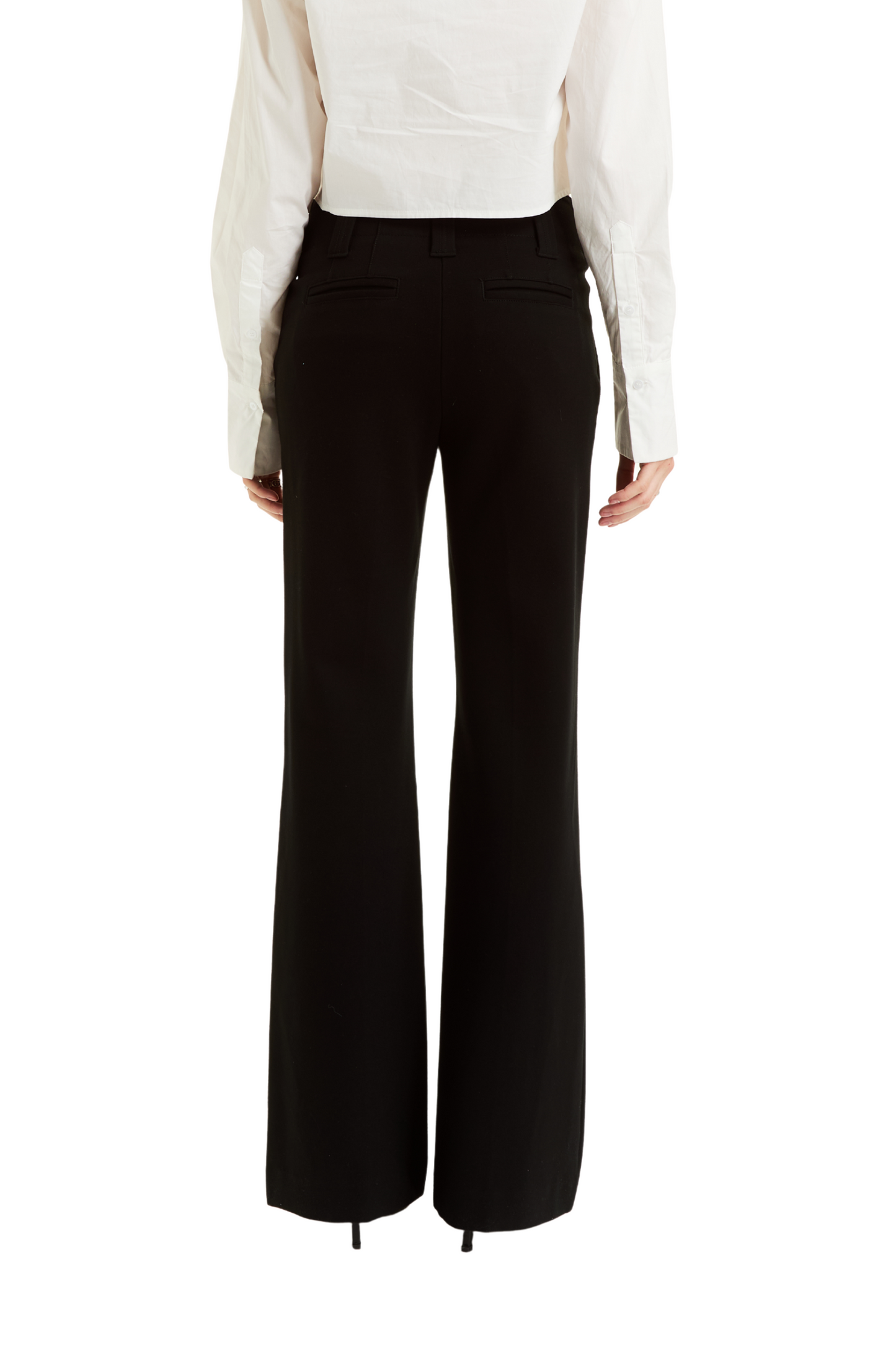 Mid Rise Ft Patch Pocket Wide Ankle Crop