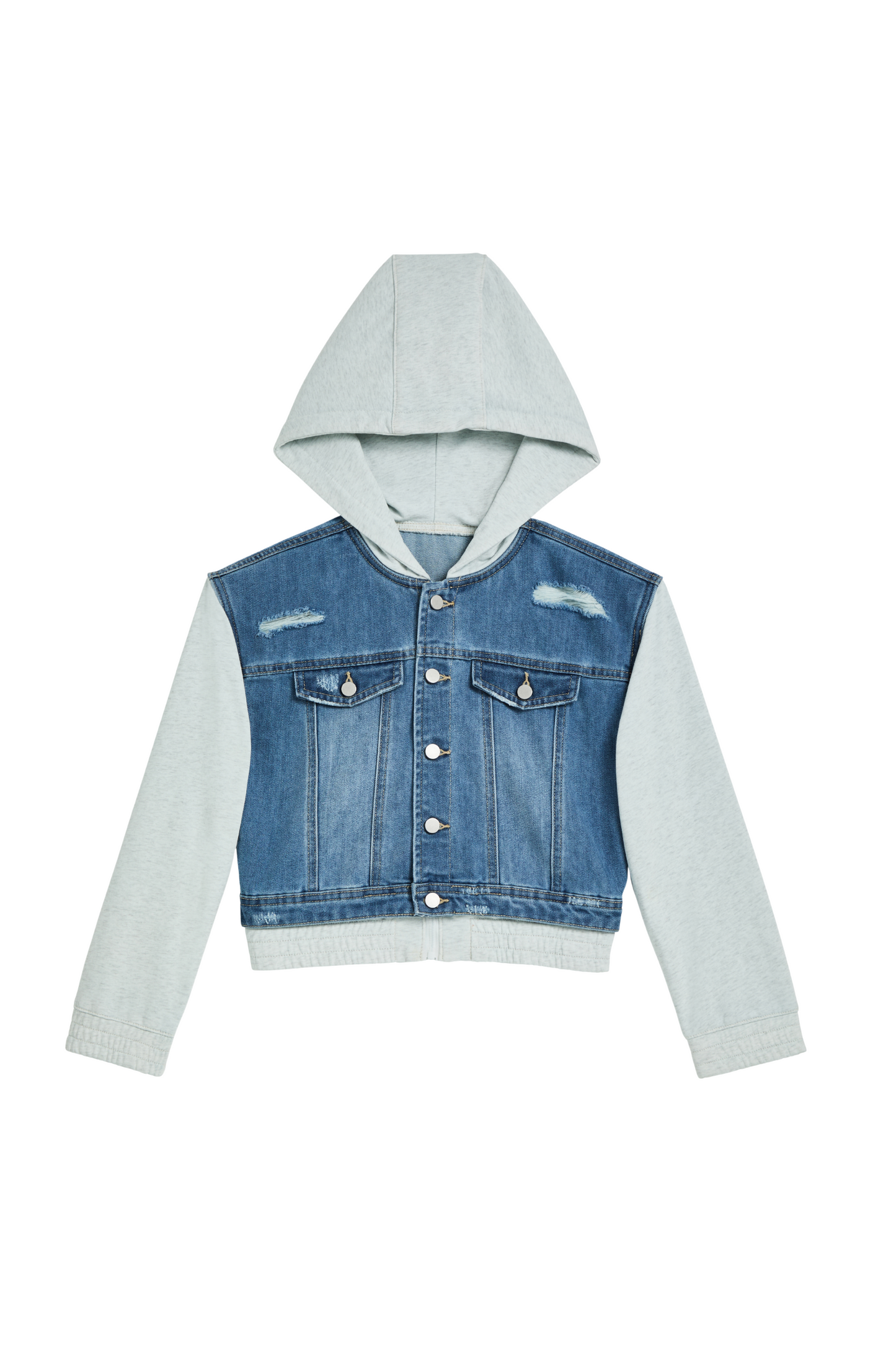 Hooded Combo Jacket Denm-FTRY