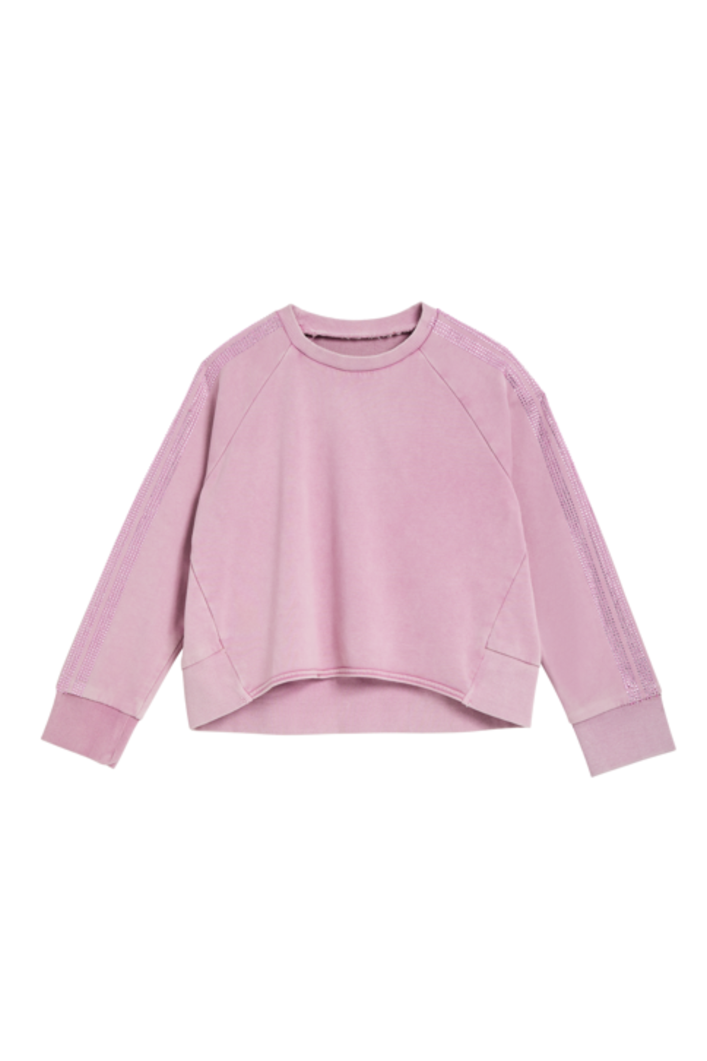 Rhinestone Double Stripe Pull Over Sweater