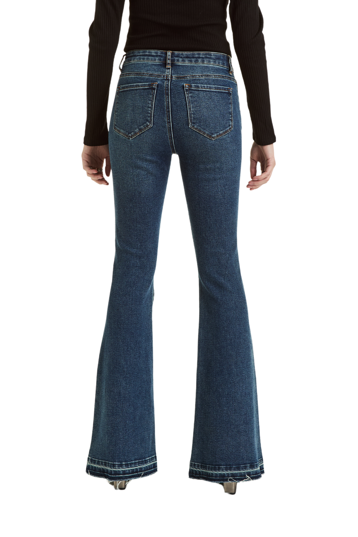 High Rise Sexy Flare With Released Hem In Indigo