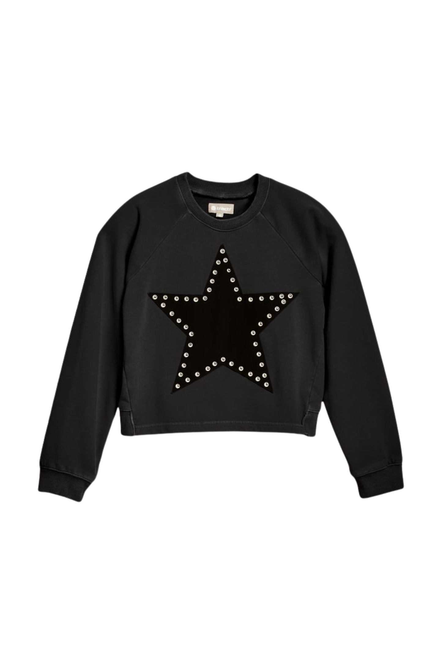 Suede Star Patch Long Sleeve Crew