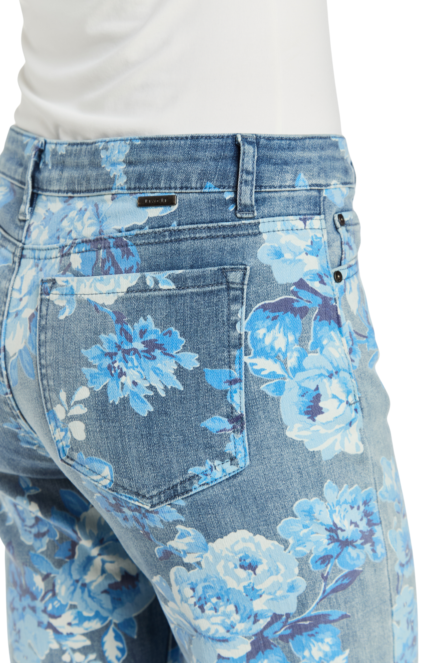 Printed Blue Floral Flare