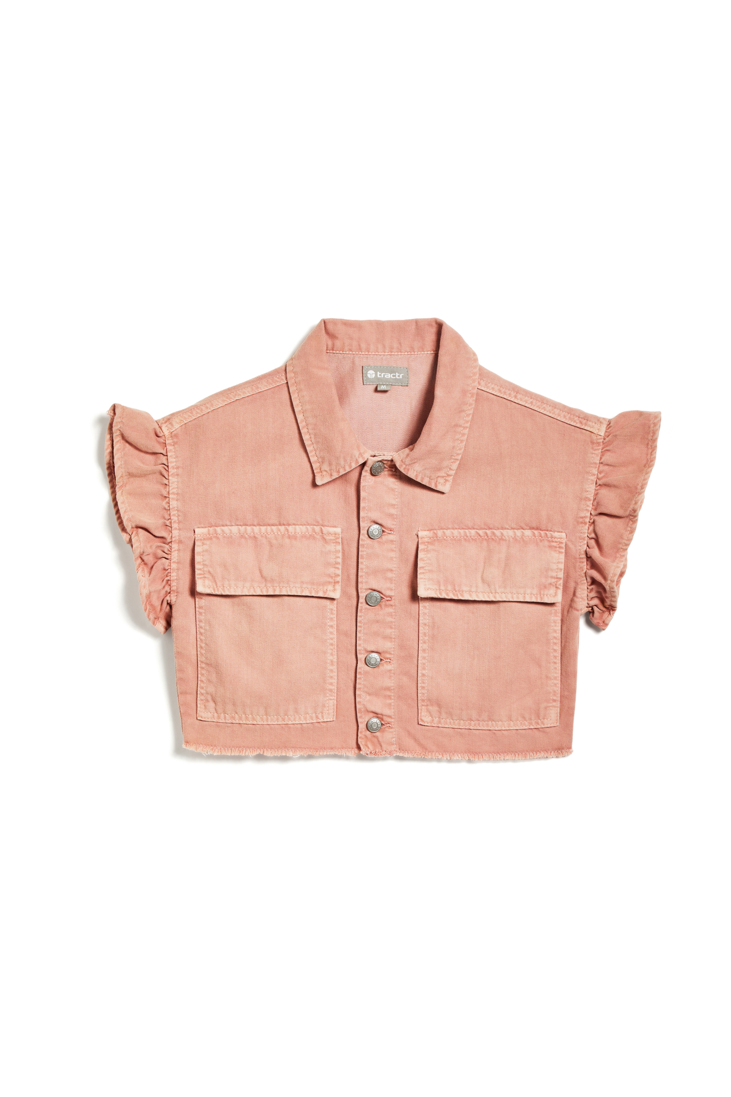 Ruffle Sleeve Crop Top