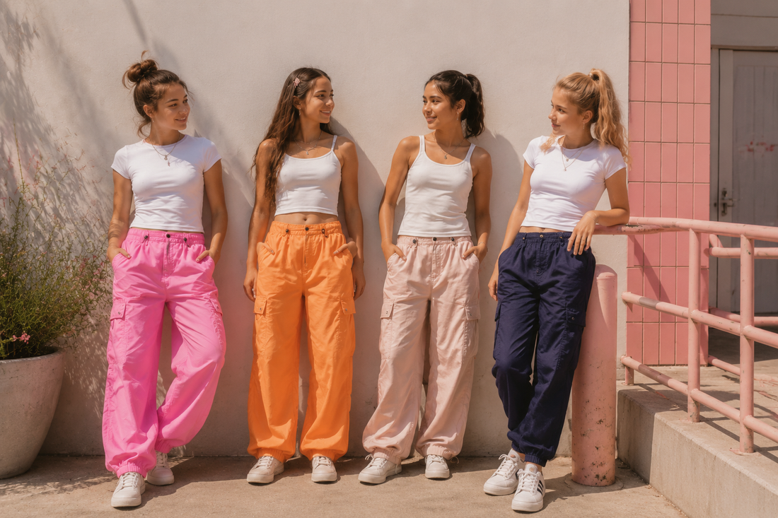 Parachute Cargo Pants for Girls: Y2K-Inspired Comfort Meets Functional Style