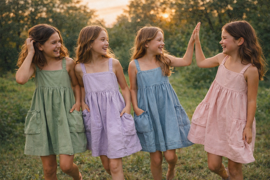 Cargo Strap Dress for Girls: Functional Fashion Meets Playful Style