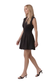 Smocked Waist Zip Font Mini Dress
