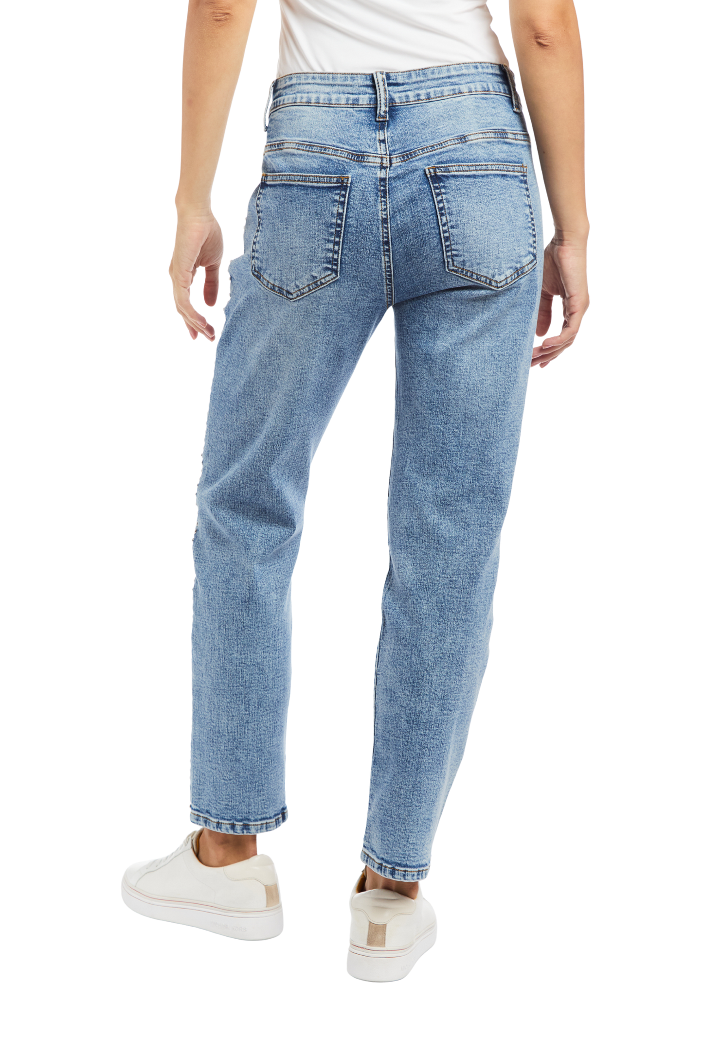 Stud Yoke Seam Slim Straight