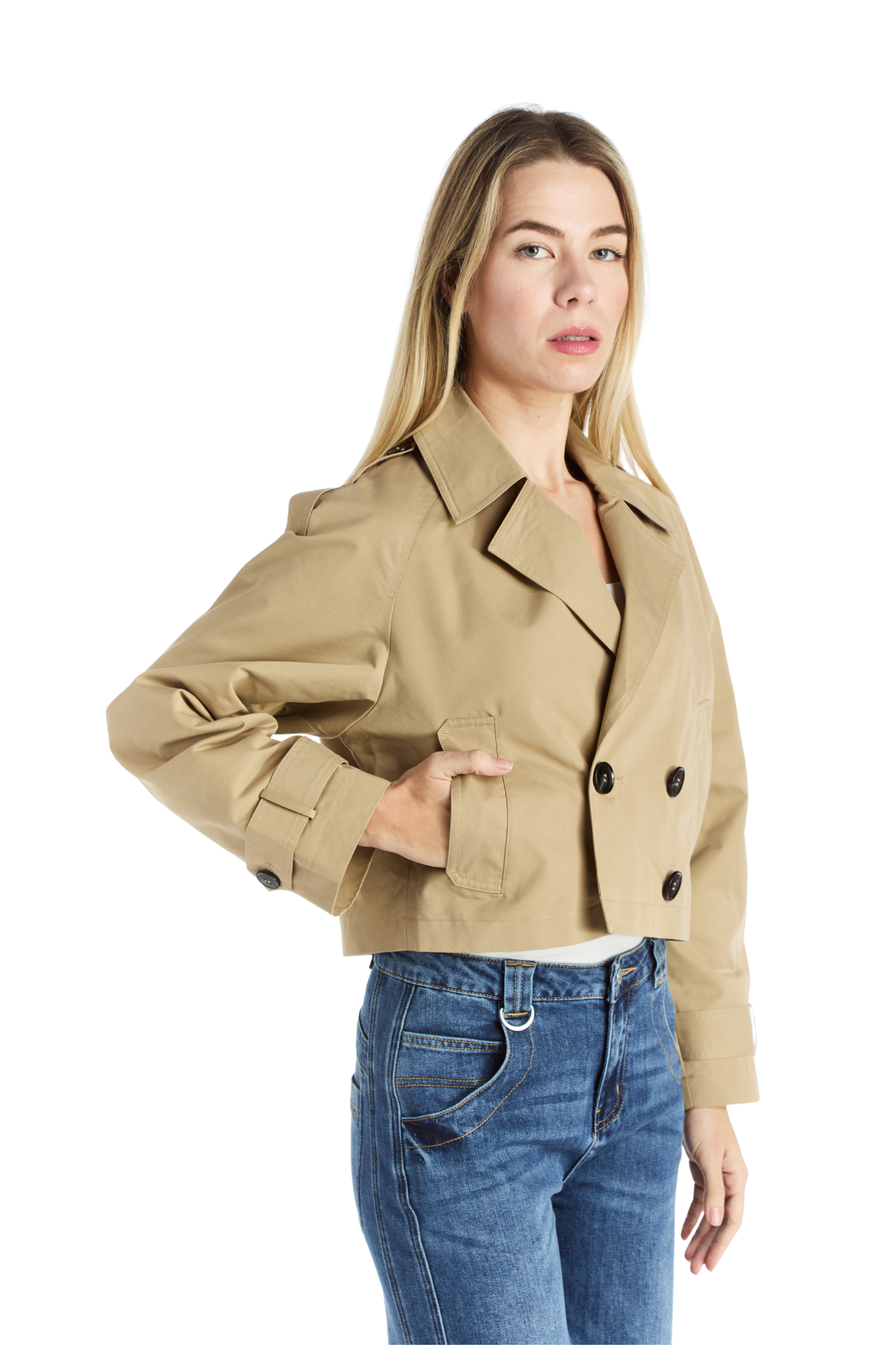 Cropped Trench Coat