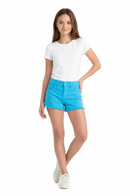 Brittany - Neon Color Fray Hem Shorts