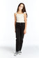 High Rise Slim Straight Ankle Crop With Fray Hem