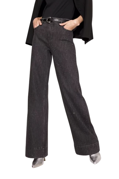 Pin Stripe Bling Wide Leg