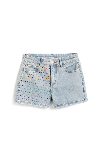 Rainbow Crystal High Rise Shorts