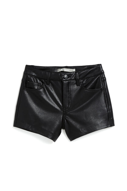 High Rise Pleather Short