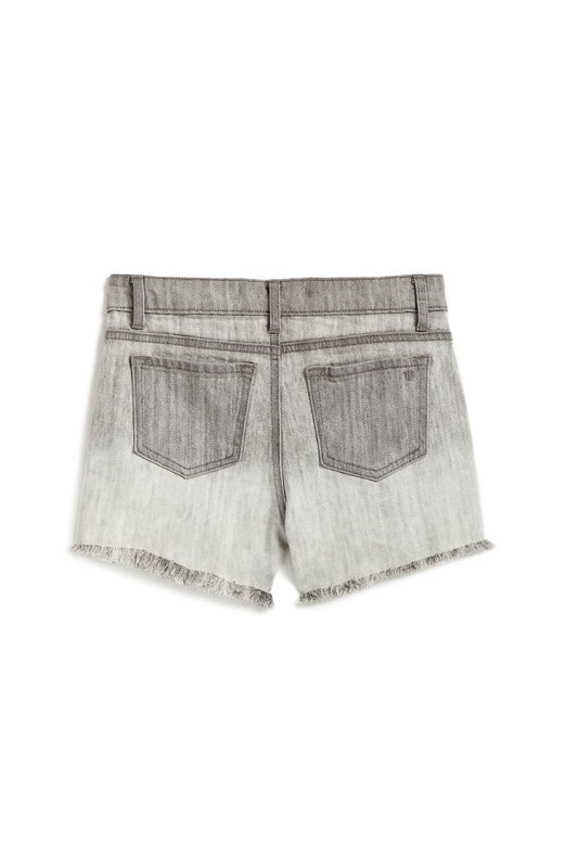 Brittany - Mini Roll Hem Shorts In Grey