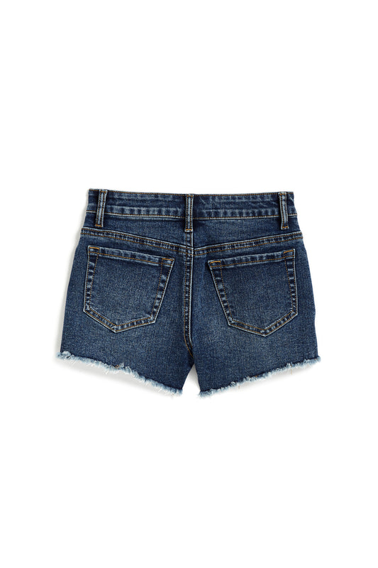 BRITTANY - SIDE SLIT FRAY SHORTS