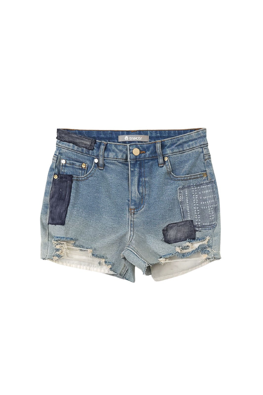 Patch Work Destructed High Shorts