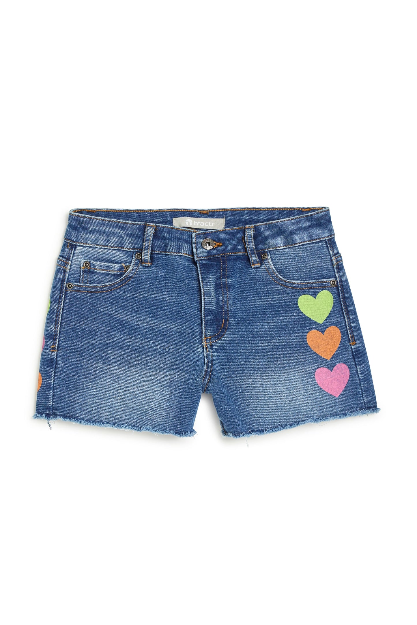 Brittany - Colorful Heart Print Short