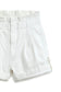 High Rise Jogger Short With Roll Cuff In White