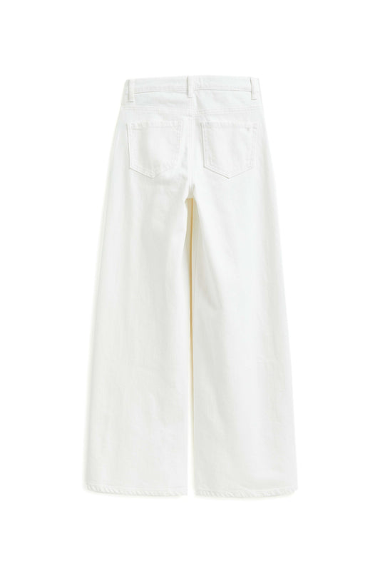 Slant Slit Wide Leg Pant