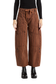 Grommet Waist Patched Wide Leg