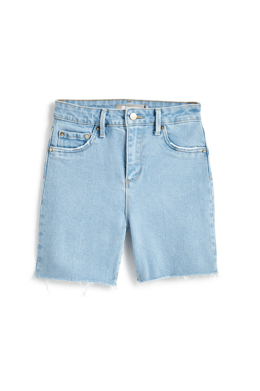 LOOSE FRAY HEM BERMUDA SHORTS