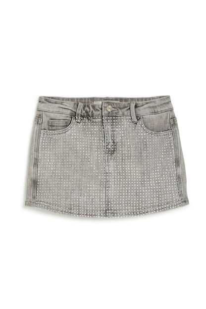 Grid Rhinestone Skort