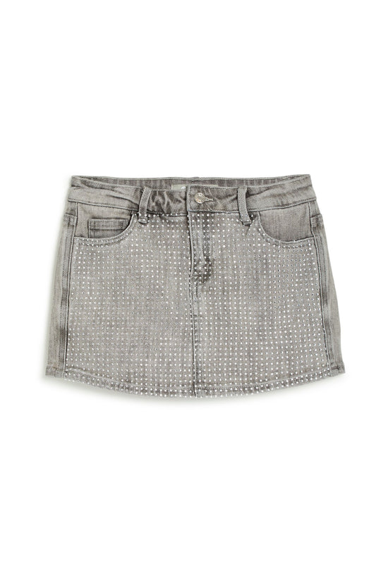 Grid Rhinestone Skort