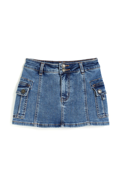 Cargo Pocket Denim Skort