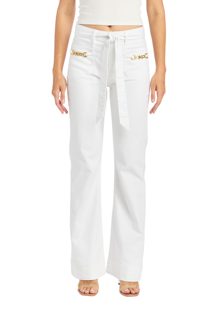 Metal Gold Clasp Pocket Flare