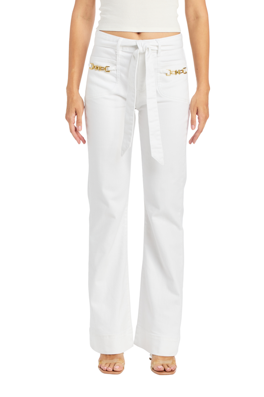 Metal Gold Clasp Pocket Flare