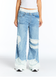 Reconstructed Denim Front French Terry Jogger