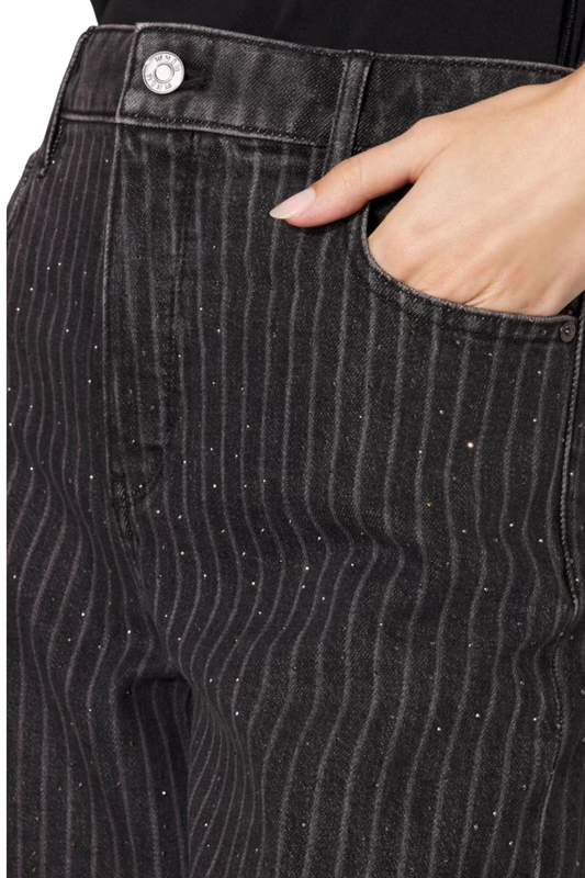 Pin Stripe Bling Wide Leg